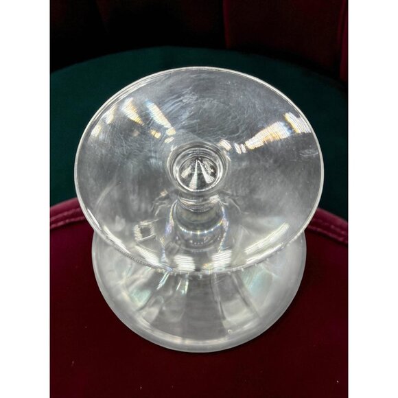 Set of 5 Vintage Optic Patterned Wide Mouthed Bourbon / Brandy Glasses Stemware - Picture 4 of 8